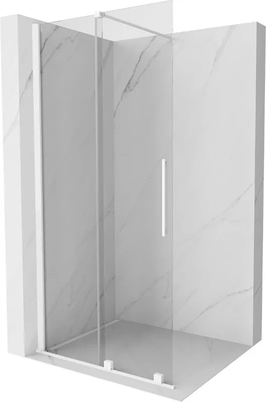 Mexen Velar schuifbare douchewand Walk-in 120 x 200 cm, transparant 8 mm, wit - 871-120-000-03-20
