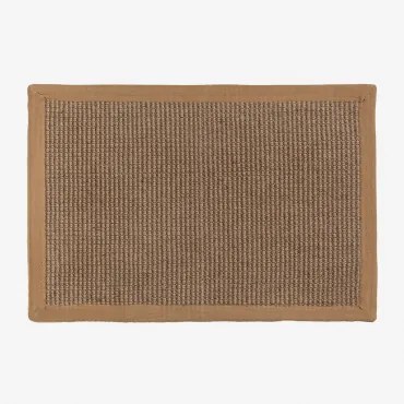 Deurmat In Jute 60x40 Cm Gimendy Brown Latte - Sklum