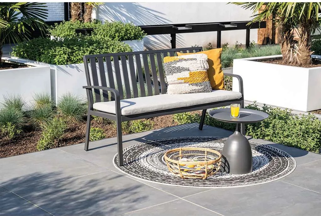 Garden Impressions Neapolis tuinbank 150 cm - donker grijs