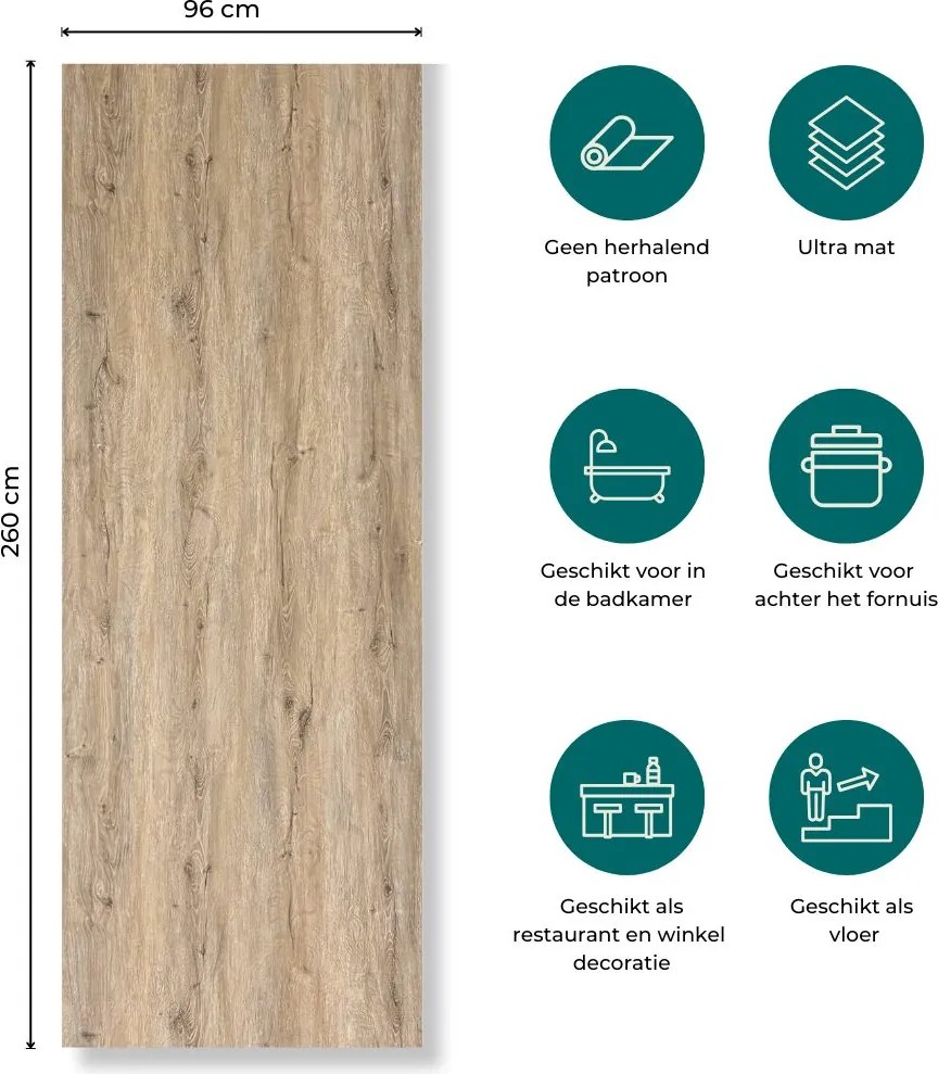 SPC Hout Wandpaneel Quercia Natura 260x96x0.3cm | Badkamer Wandpanelen