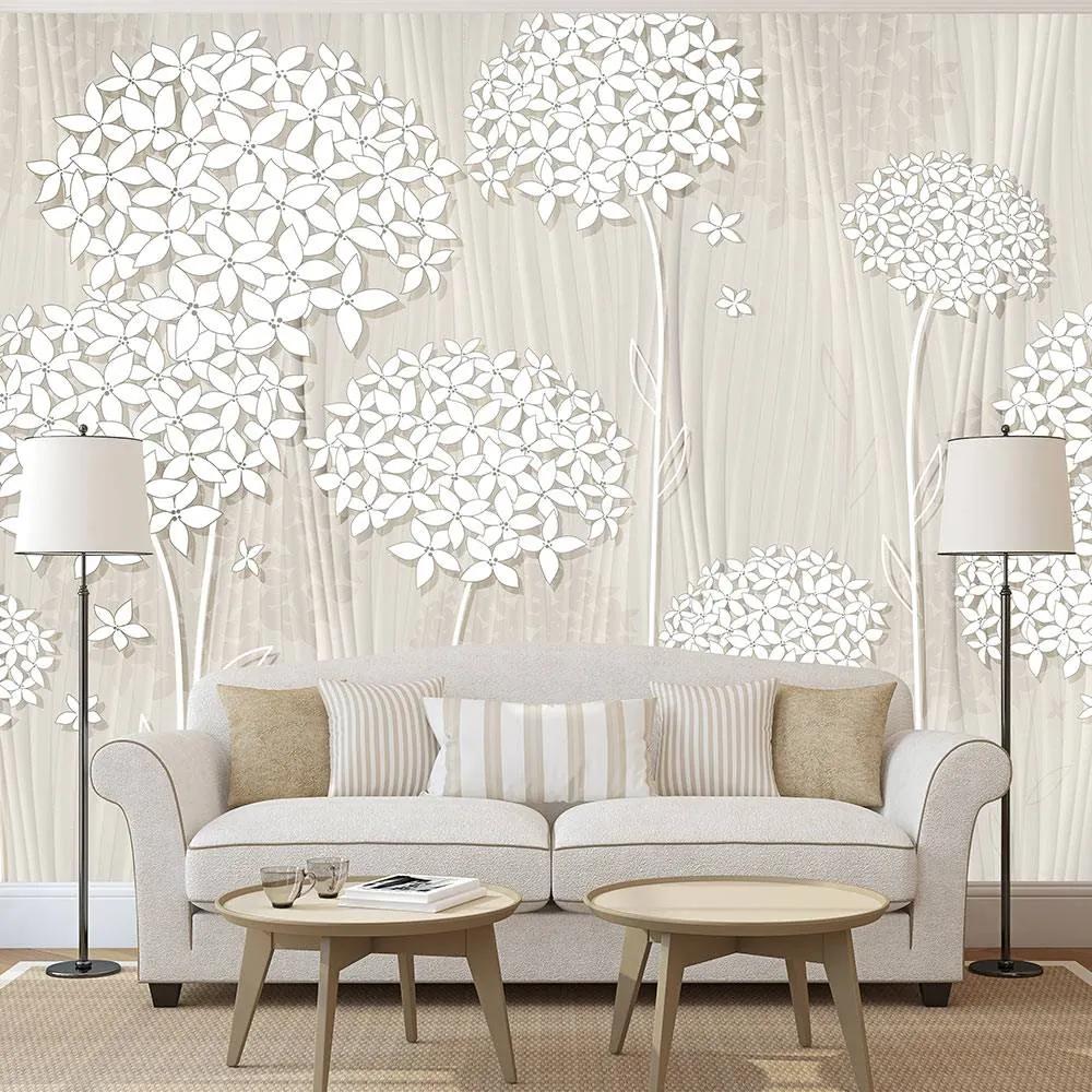 Fotobehang - Bomen in het wit