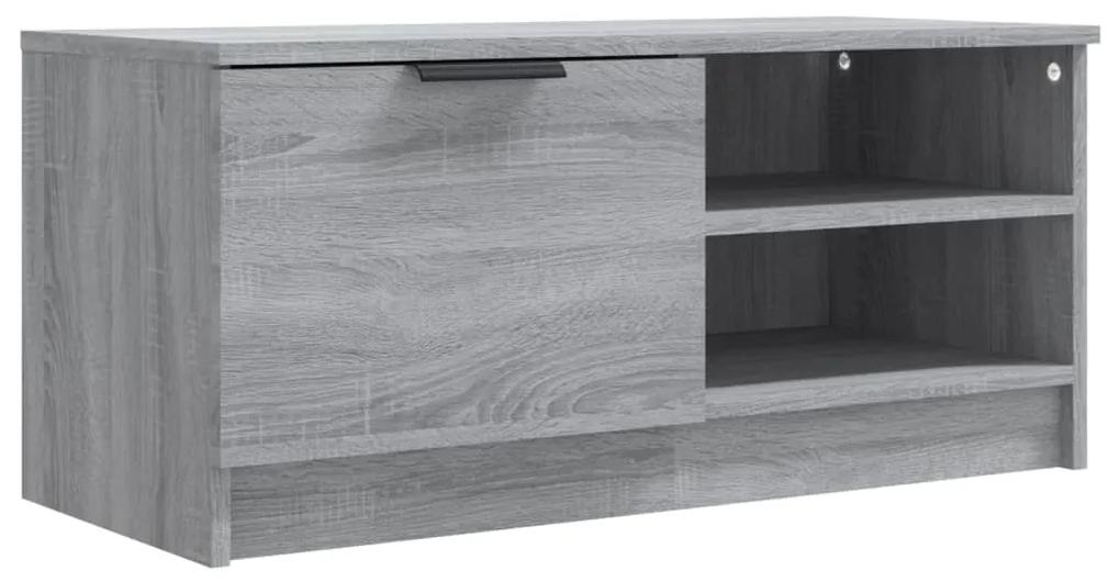 vidaXL Tv-meubel 80x35x36,5 cm bewerkt hout grijs sonoma eikenkleurig