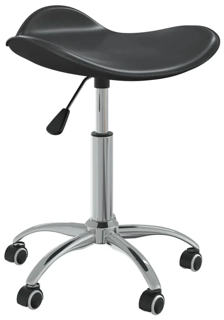 vidaXL Eetkamerstoelen draaibaar 6 st kunstleer zwart