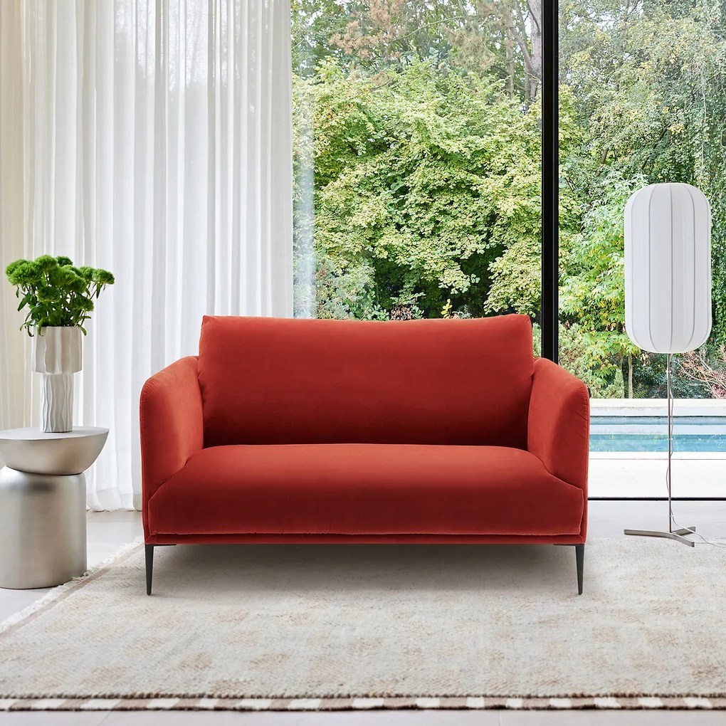 Fluwelen 2-zitsbank, Oscar-design E. Gallina