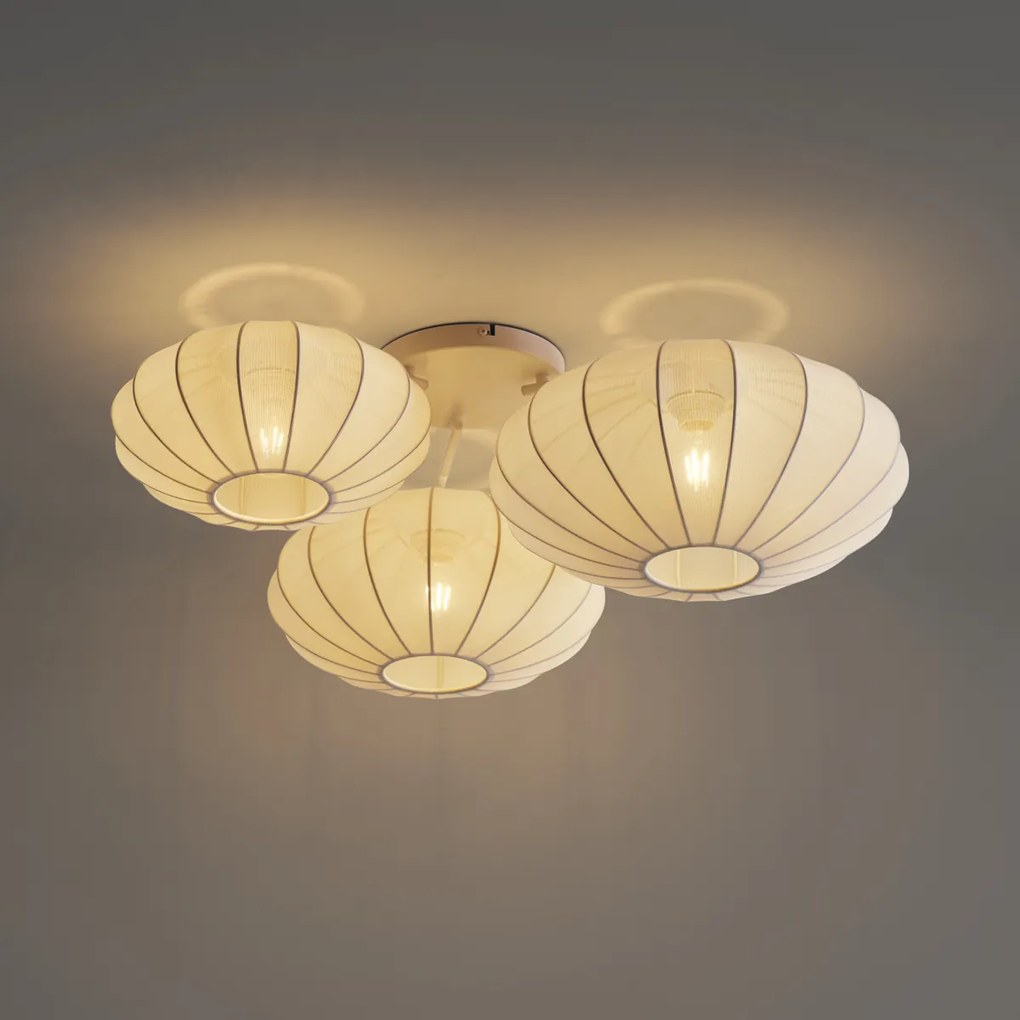 Japandi plafondlamp wit 3-lichts - Multi Bida