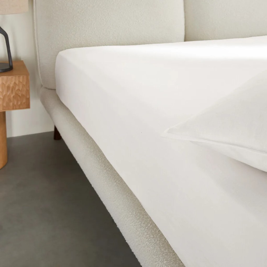 Hoeslaken in gewassen linnen, Elina voor dikke matras