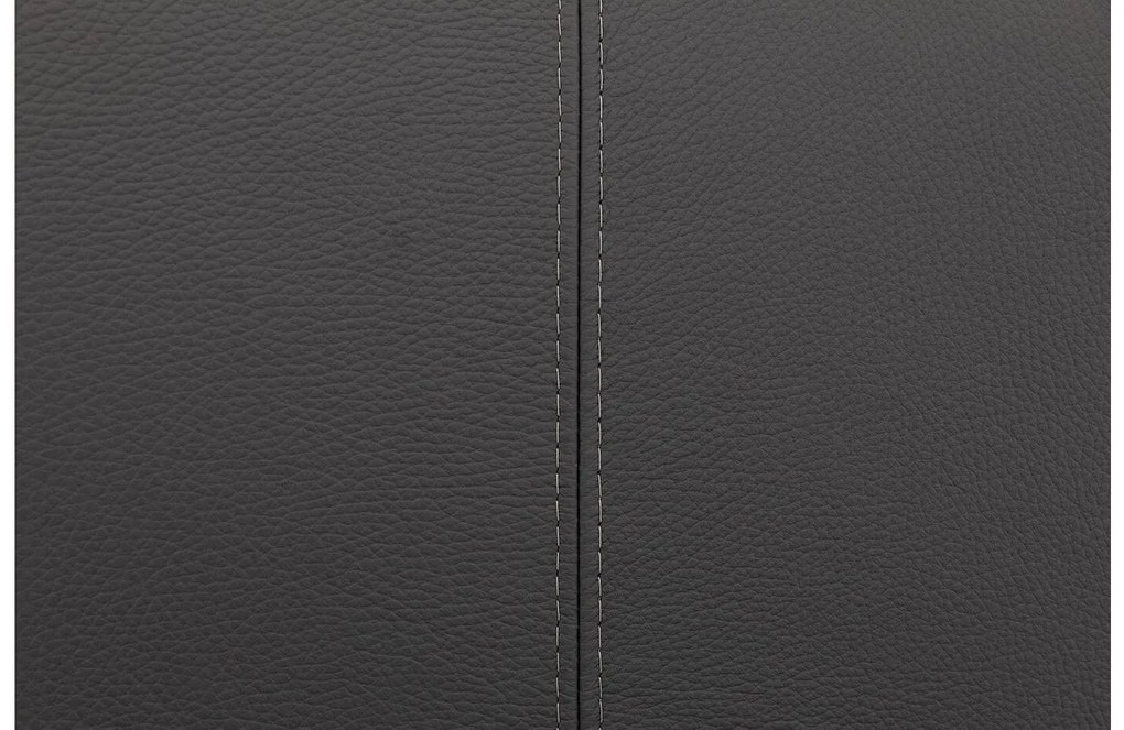 Goossens Eetkamerstoel Funk RVS Poten donkergrijs leer met armleuning en Transparant skater wiel met rvs kapmet wielen, modern design