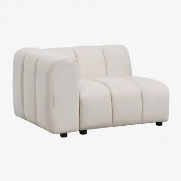Linker Hoekmodule Voor Modulaire Bank In Eliot Bouclé Stof Bouclé Crèmebeige - Sklum