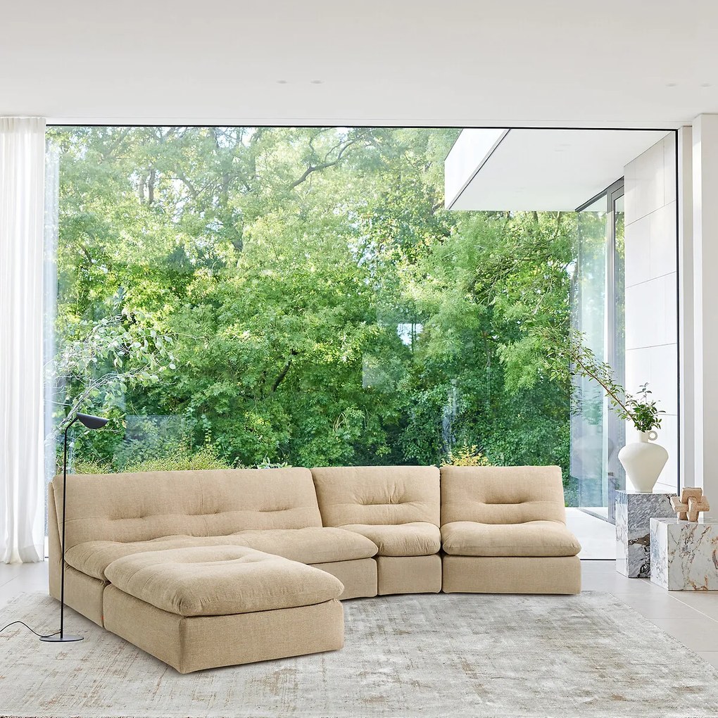 Hoekmodule, in gemêleerde stof, GIULIANO