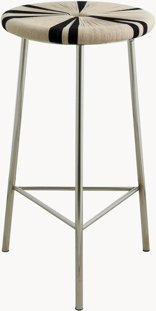 MORICE poef, hoog - zwart/ivoor