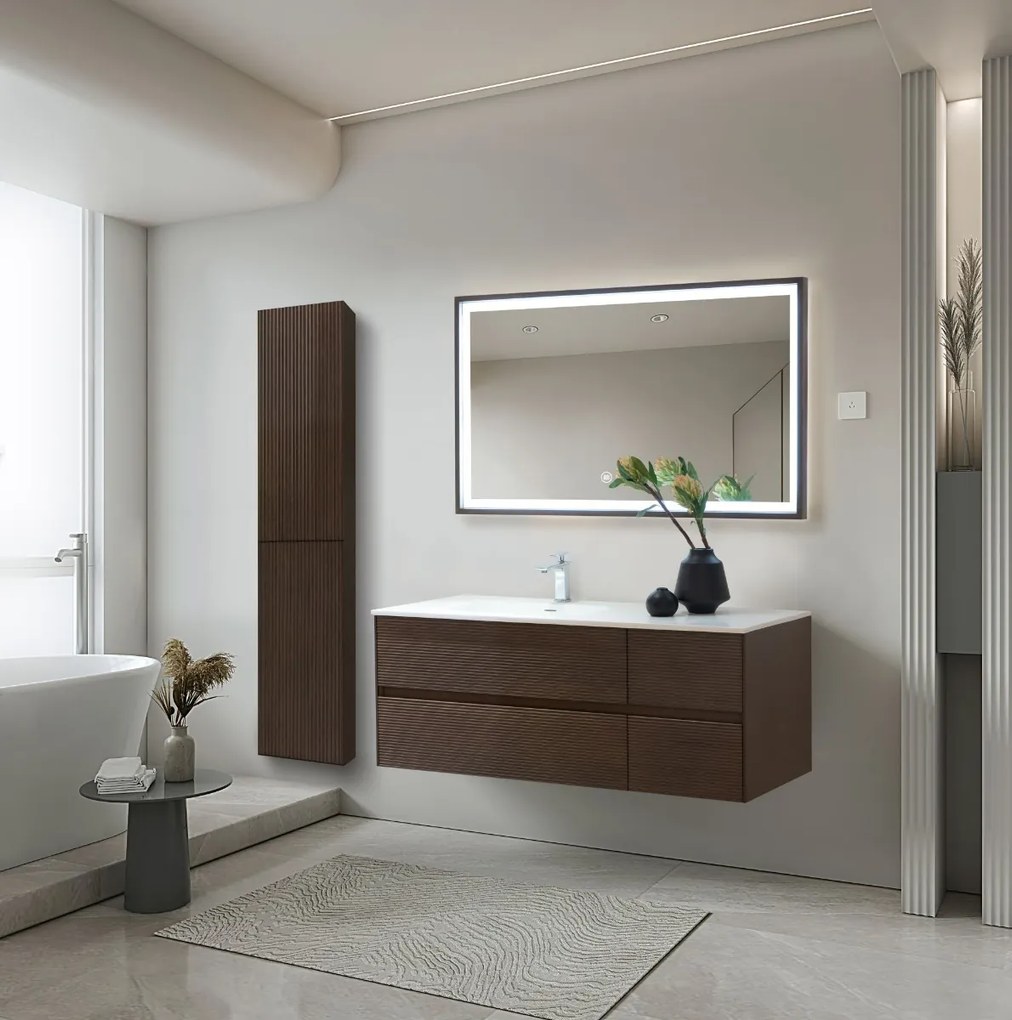 SaniGoods Lucille wastafelonderkast 120cm donker walnoot