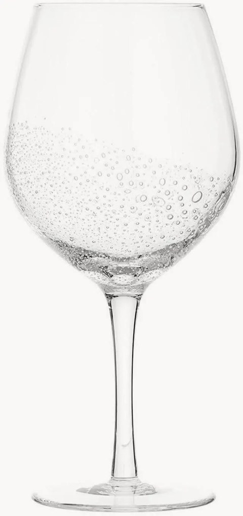 Mondgeblazen rode wijnglas Bubble