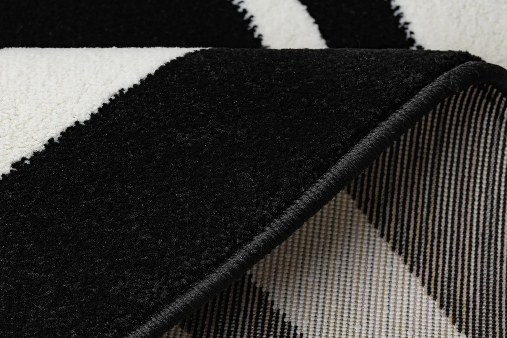 Tapijt HAMPTON Border rond kader zwart
