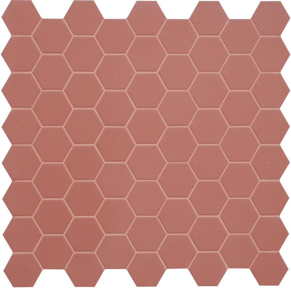 Mozaïek tegel Terratinta Hexa 31,6x31,6cm cherry pie