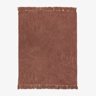 Plaid Deken In Chenille Tirset Rode Ceder - Sklum