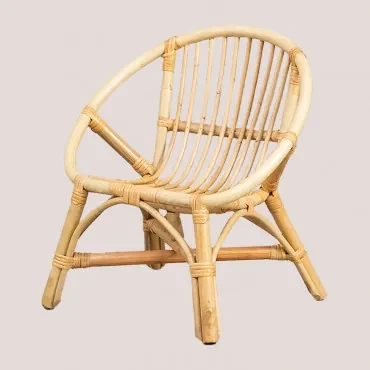 Rotan Fauteuil Dunki Kids Bruin Natuurlijk - Sklum