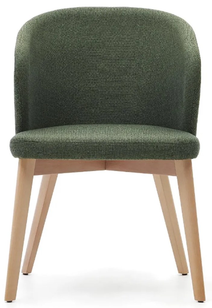 Kave Home Darice Stoel Massief Beukenhout Naturel Groen