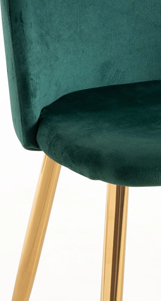 Set 4 Vint Fluwelen Golden Stoelen