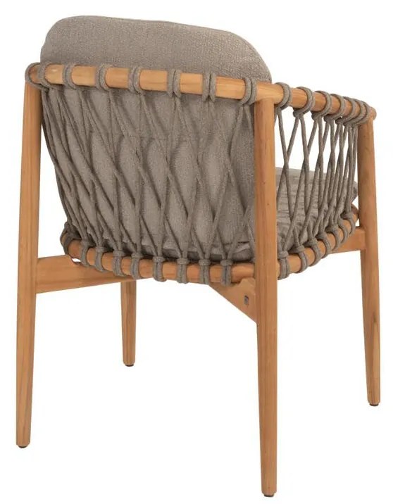 4 Seasons Outdoor Nora tuinset naturel teak met Liam tafel 240 x 100 cm  Tuinset    beige weerbestendig