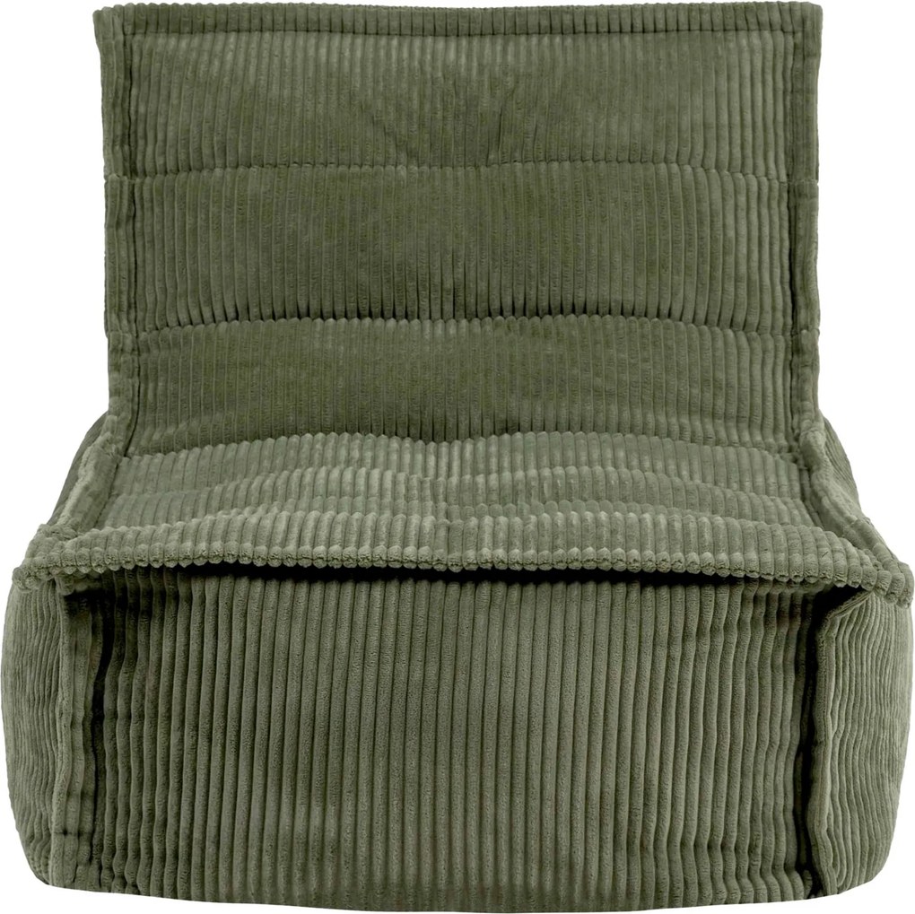 Dolce Zitzak Stoel Cord Lounger - Saliegroen