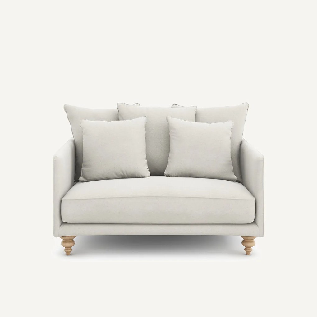 2-zits compacte bank in linnen fluweel, LAZARE