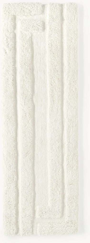 Pluizige hoogpolige loper Genève met verhoogd hoog-laag structuur