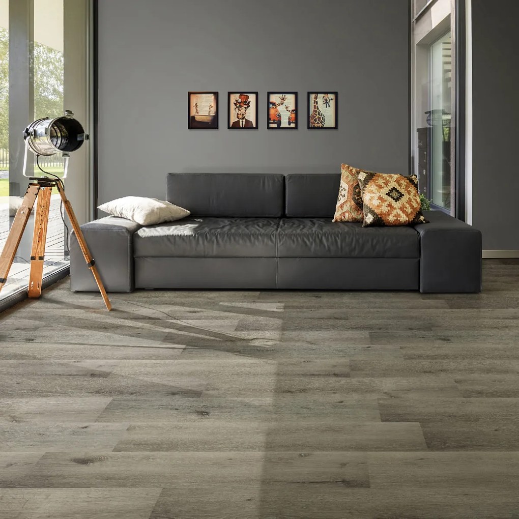 KS Vinyl tegelvloer donker eiken 22.8x122cm