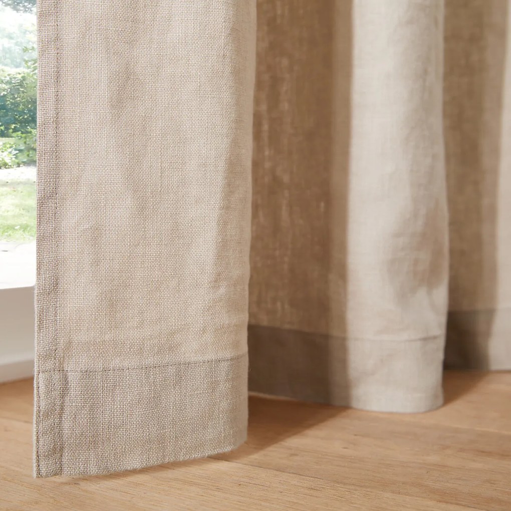 Linnen gordijn met oogjes, Elba