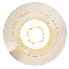 Buitenlamp Set van 6 Moderne inbouwspot staal rond IP44 - Xena GU10 IP44 Buitenverlichting Lamp