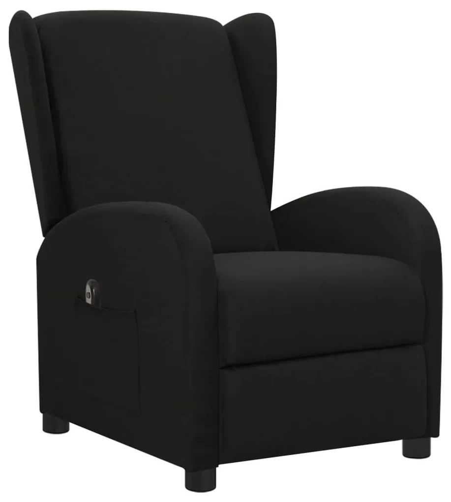 vidaXL Fauteuil verstelbaar elektrisch stof zwart