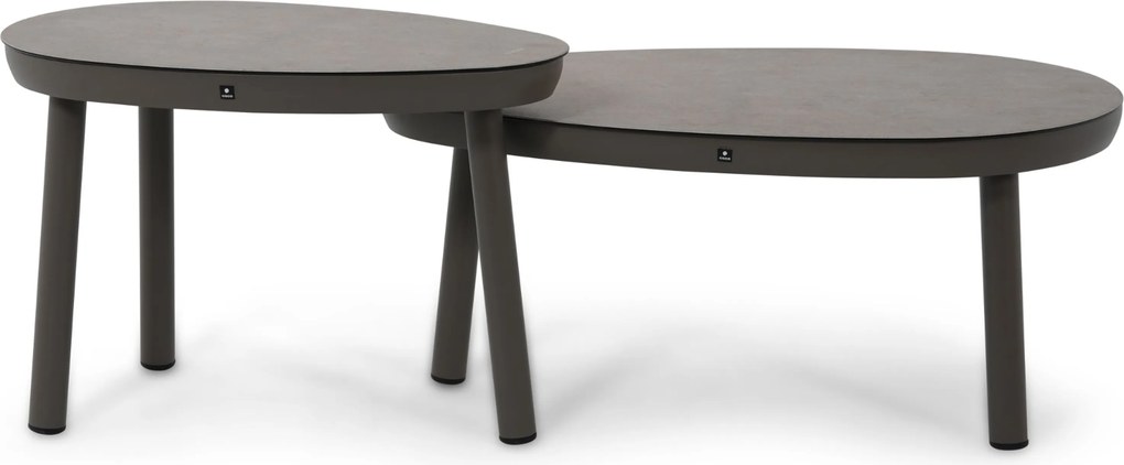 Stoel en Bank Loungeset 5 personen Aluminium Taupe Apple Bee Pine