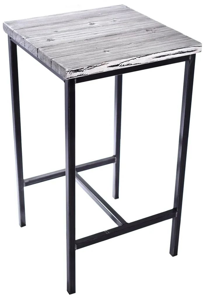 CHYRKA® Bartafel barkruk LS bartafel SAMBOR barmeubel loft vintage bar industrieel design handgemaakt hout metaal