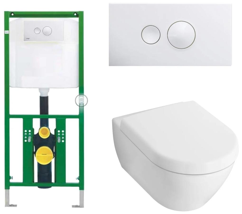 Viega EcoPlus Toiletset Set20 V&B Subway 2.0 Diepspoel met Visign for Style 10 drukplaat