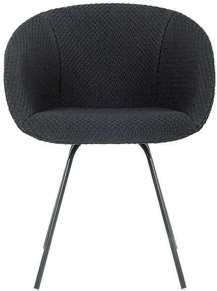 Lensvelt This Chair Bucket stoel gestoffeerd Uni color zwart