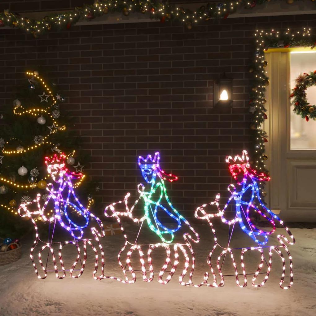 vidaXL Kerstfiguren drie wijzen met 504 LED's