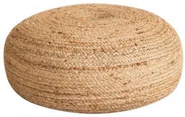 Ronde Jute Poef Pilew Ø60 Cm - Sklum