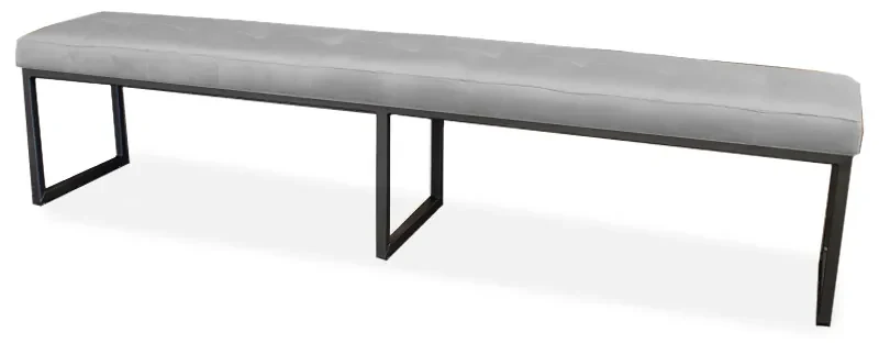Eetkamerbank - Atlanta - stof Element lichtgrijs 04 - 160 cm