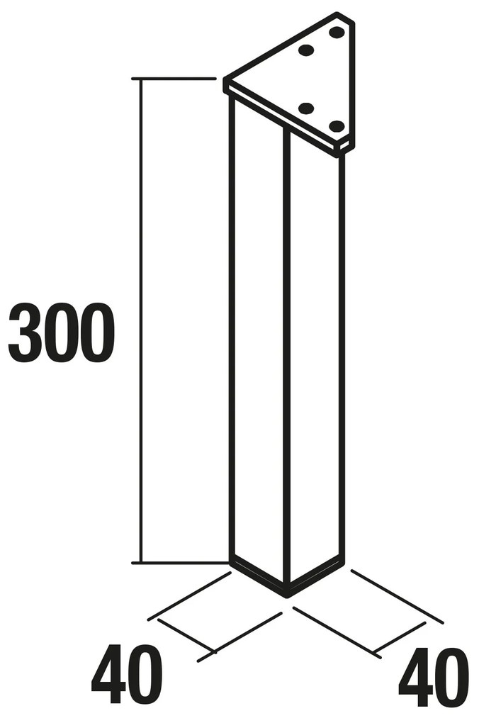 Muebles set van 2 poten voor badkamermeubel 30cm