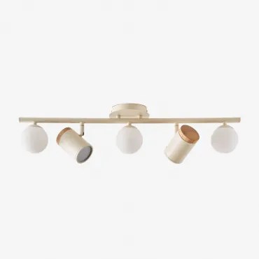 Draaibare Plafondlamp Met 5 Lichtpunten In Amaranto-ijzer Tapioca Beige - Sklum