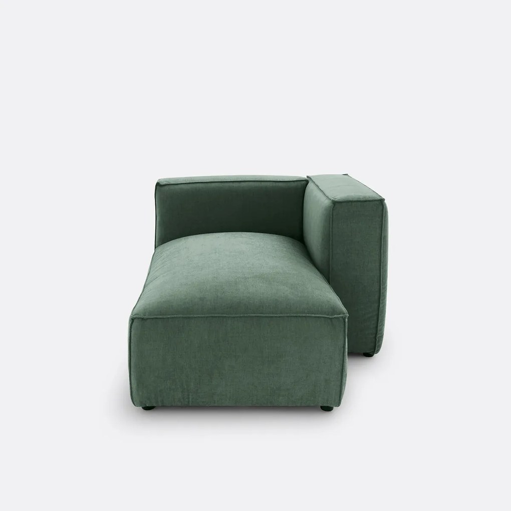Modulaire longchair van getextureerd fluweel, Seven