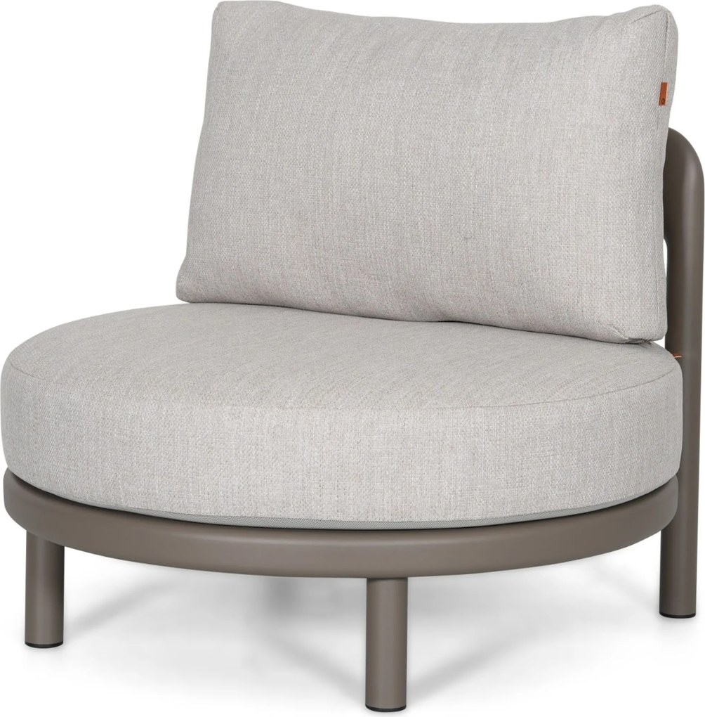 Tuinstoel Aluminium Taupe-naturel-bruin Santika Wave