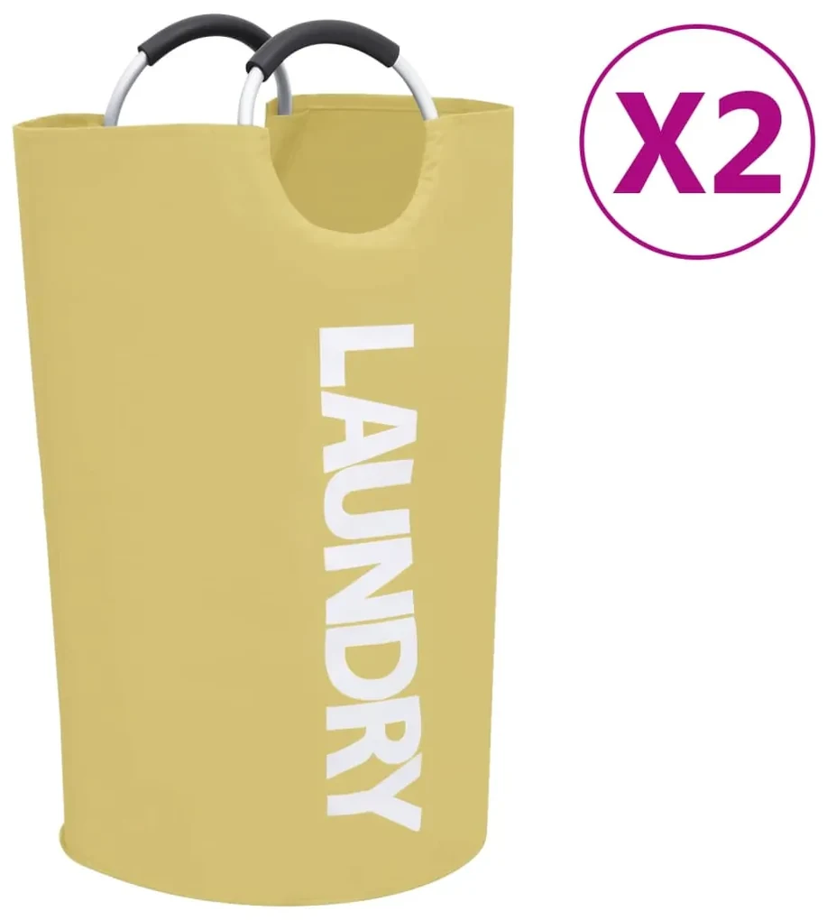 vidaXL Wassorteerders 2 st crèmekleurig