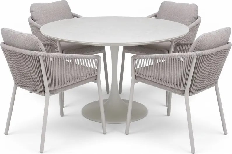 Joshua Flair dining tuinset 5-delig latte 120xH75cm