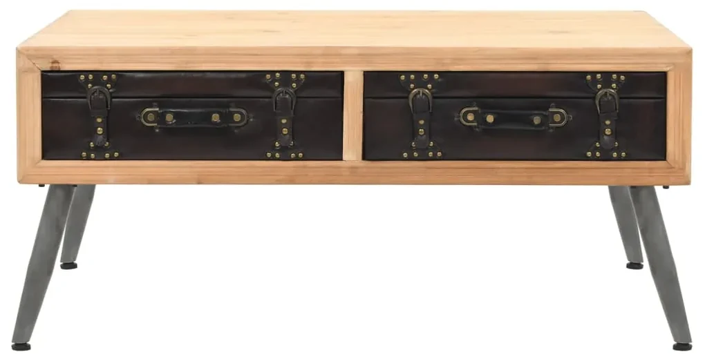 vidaXL Salontafel 115x55x50 cm massief vurenhout