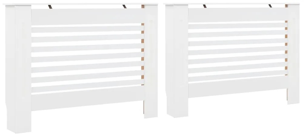 vidaXL Radiatorombouwen 2 st 112x19x81,5 cm MDF wit