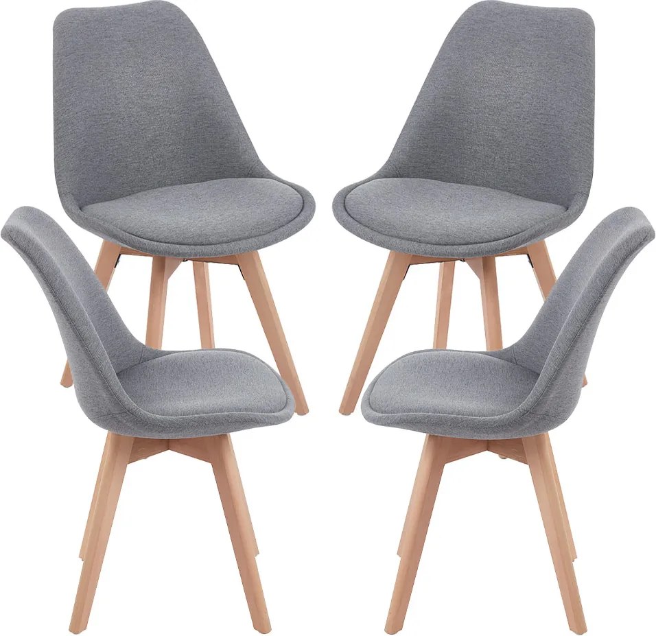 Set 4 Synk Stoffen Stoelen