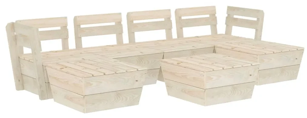 vidaXL 7-delige Loungeset pallet geïmpregneerd vurenhout
