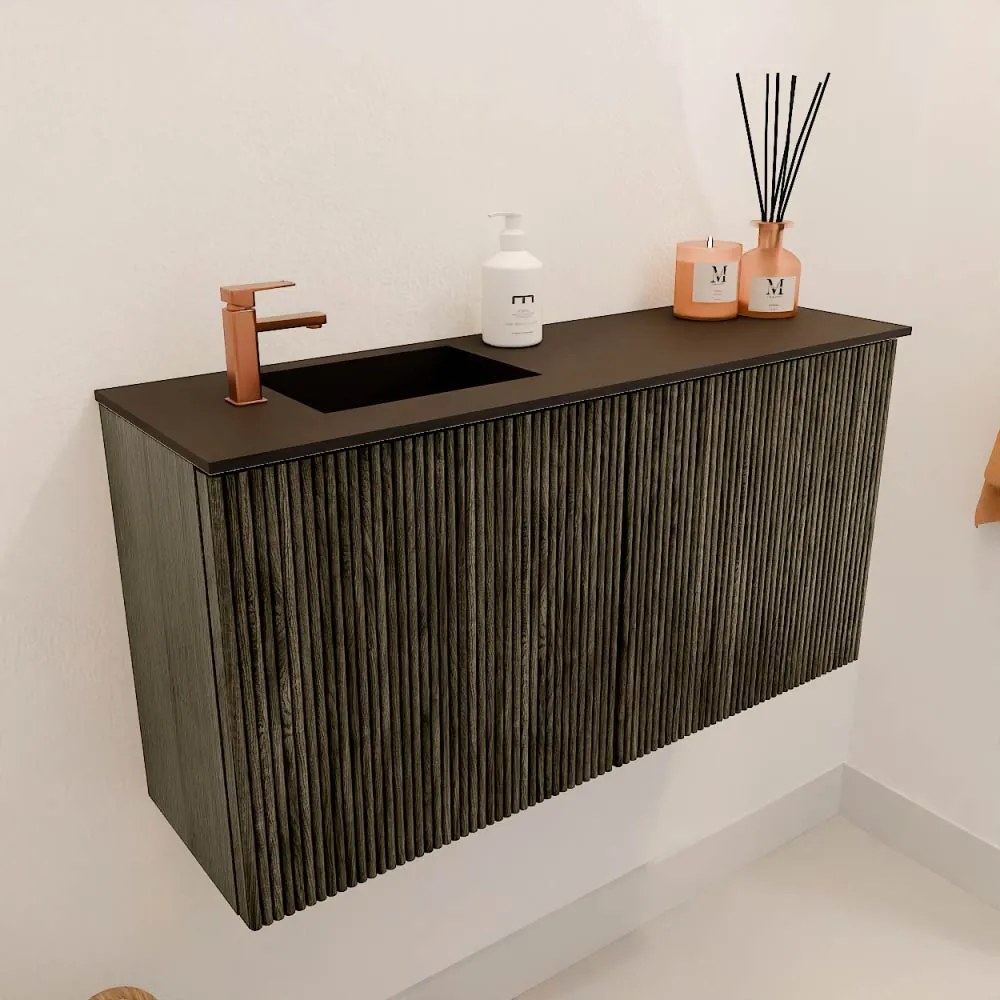 Mondiaz Joya 80cm toiletmeubel shadow met wastafel faye links 1 kraangat urban
