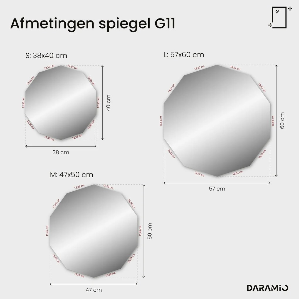 Geometrische spiegel met LED-verlichting G11
