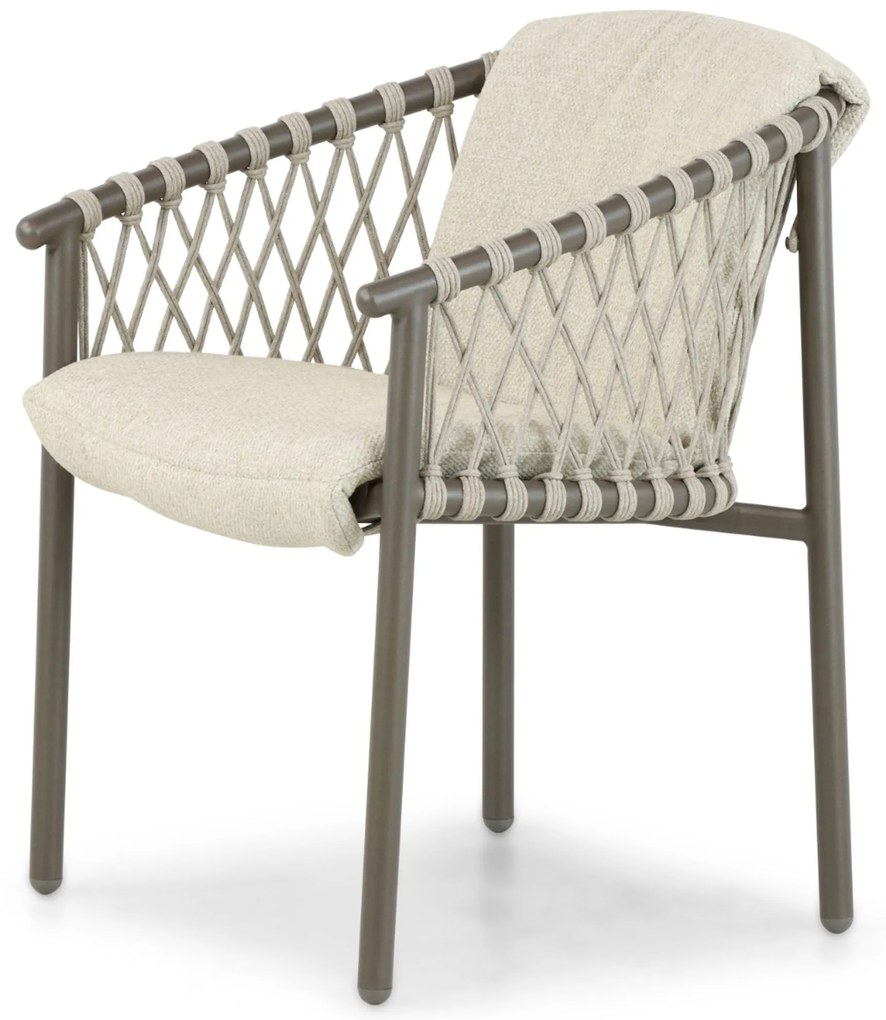 Tuinset 6 personen Aluminium/rope Taupe 4 Seasons Outdoor Allora/Boston